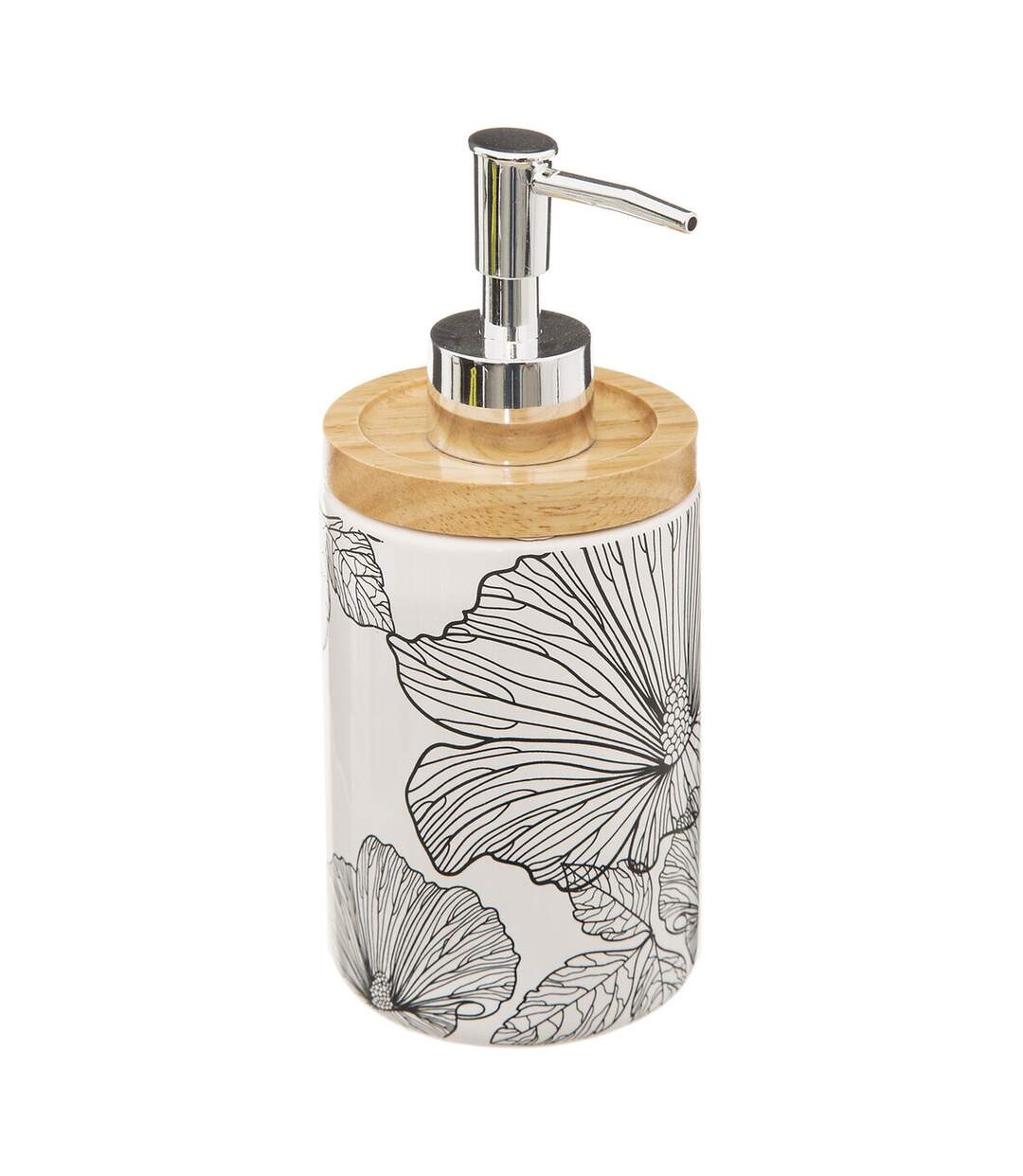 Distributeur de savon liquide Blackflora - Noir et Blanc-1