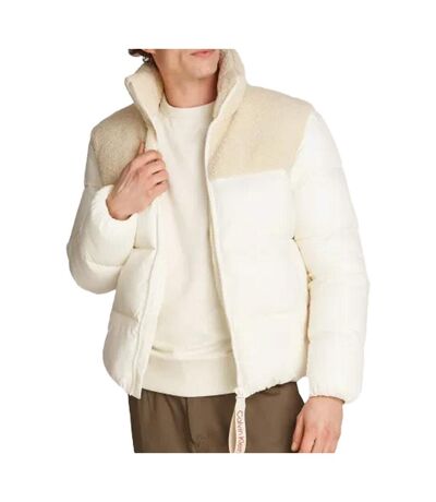 Doudoune blanche homme calvin klein sherpa - m