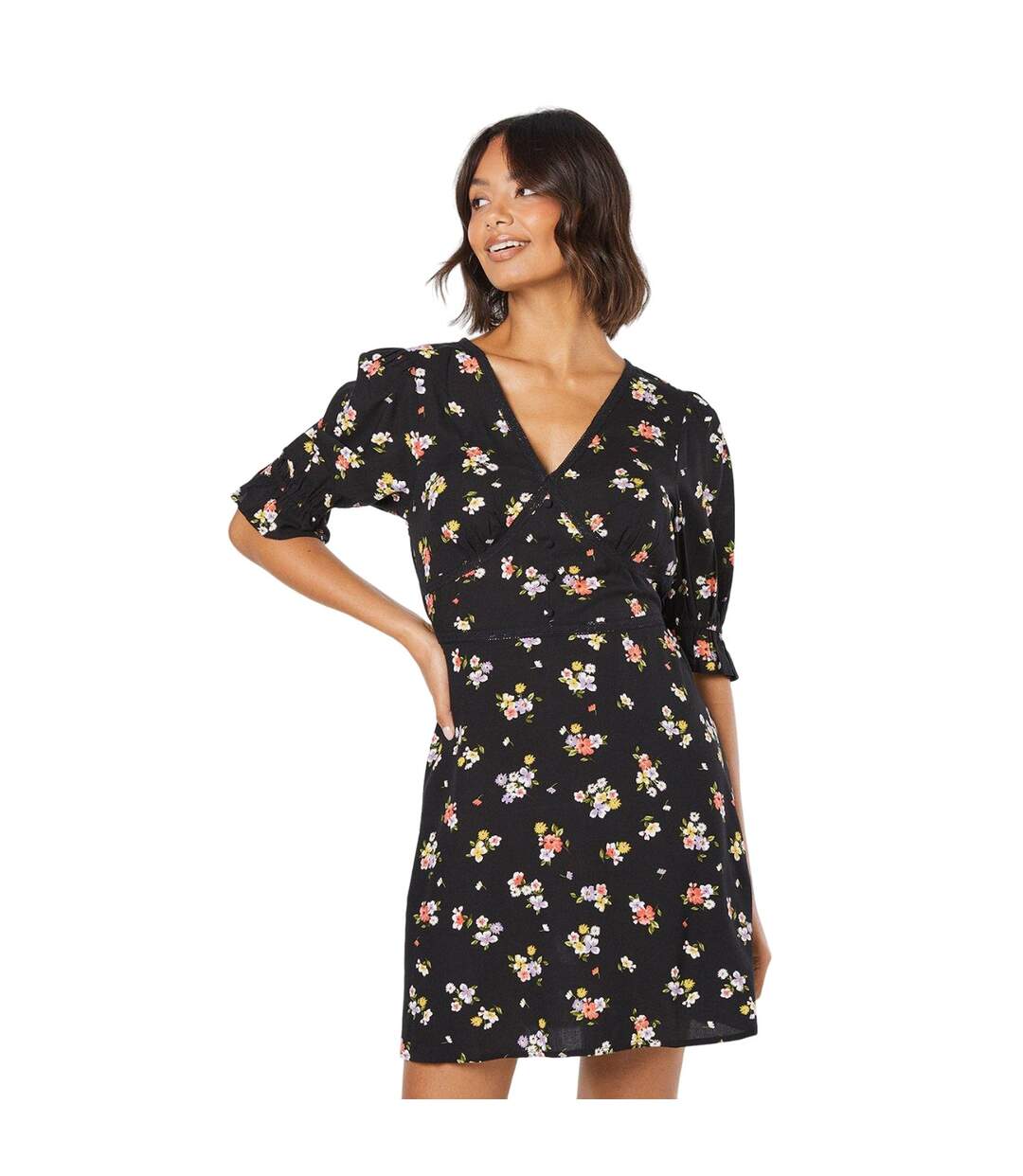 Mini robe femme noir Dorothy Perkins-1