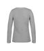 B&C Womens/Ladies Round Neck Long-Sleeved Top (Sports Gray)