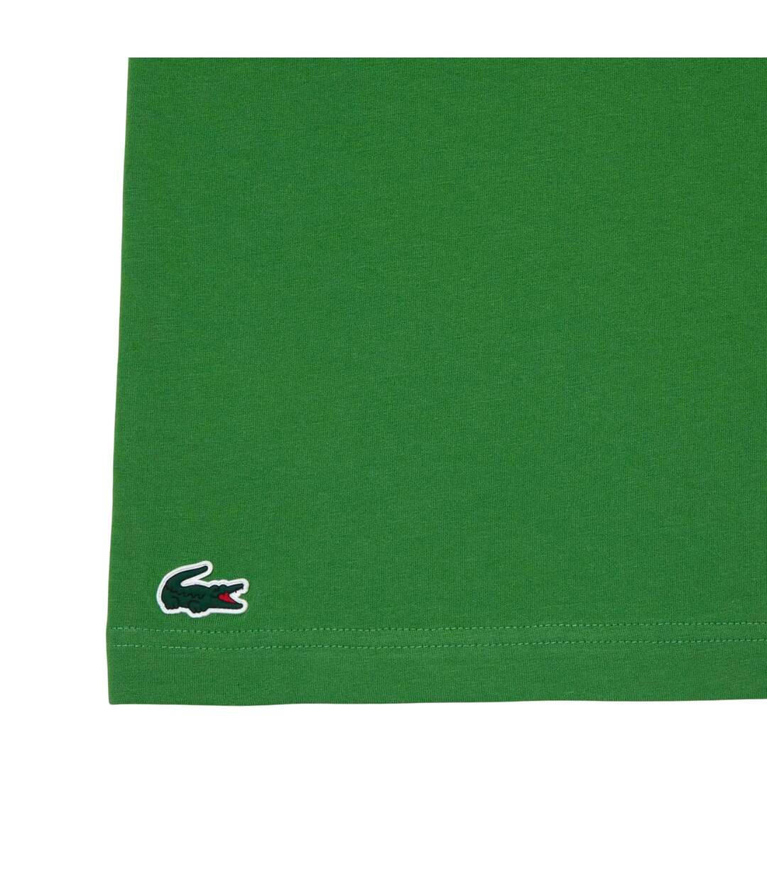 Mens Quick Dry Crew Neck T-shirt Green Lacoste-4