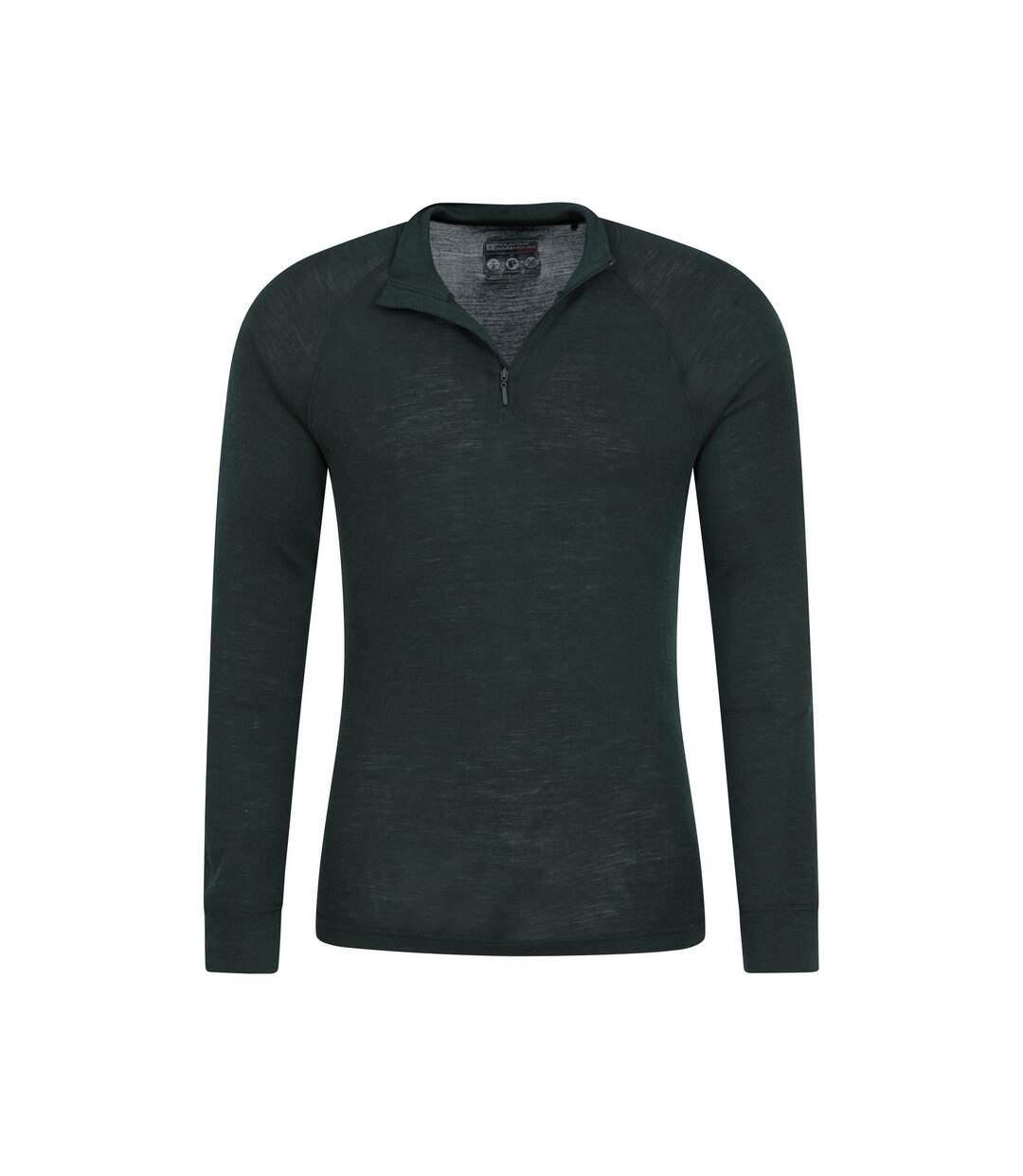 Haut Thermique Merino Homme Vert Foncé Mountain Warehouse-4