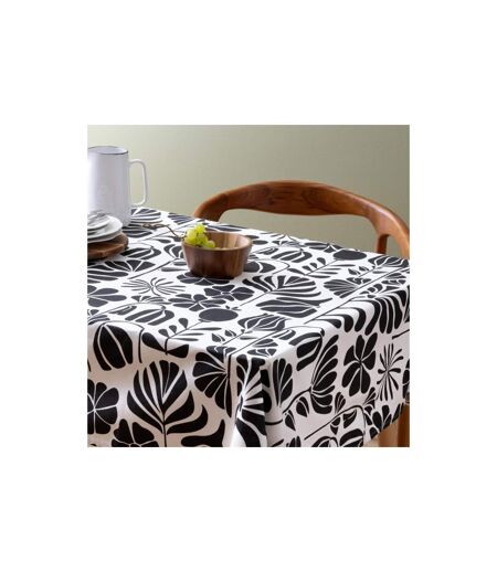 Nappe de Table Imprimée Twisted Lime 150x250cm Noir & Blanc