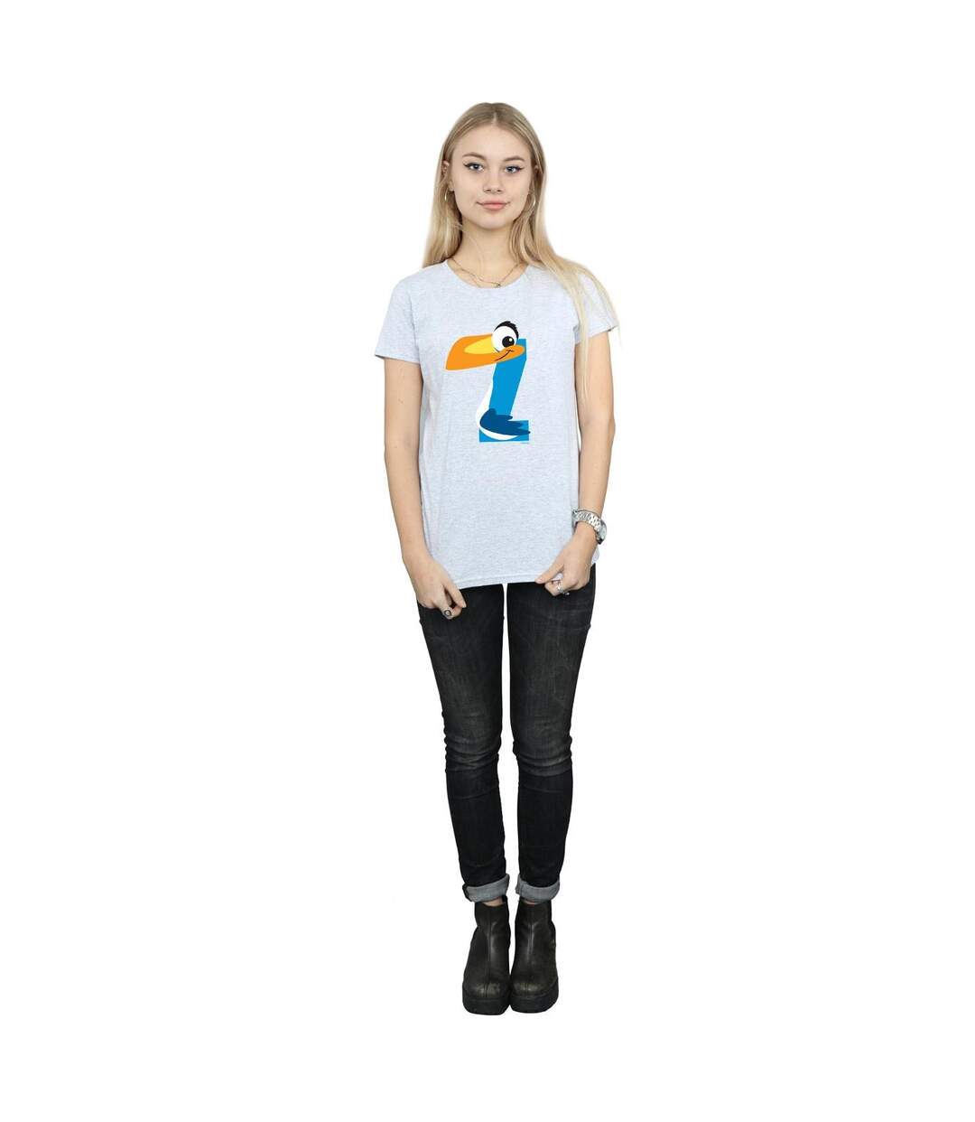 Disney - T-shirt ALPHABET Z IS FOR ZAZU - Femme (Gris chiné) - UTBI24988-4