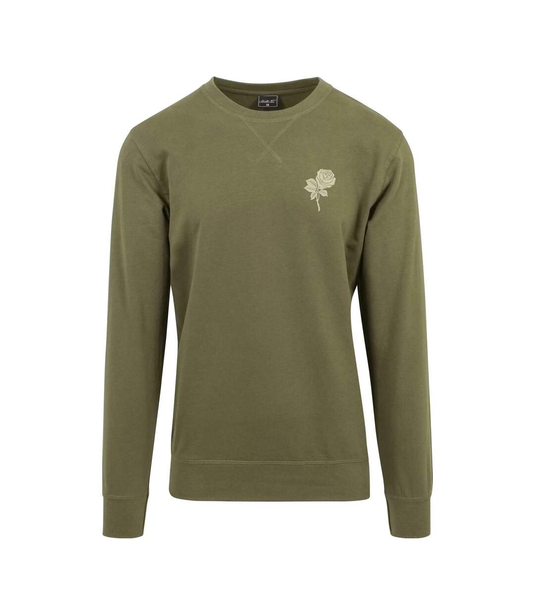 Mens Wasted Youth Crew Neck Sweatshirt Olive Mister Tee-1