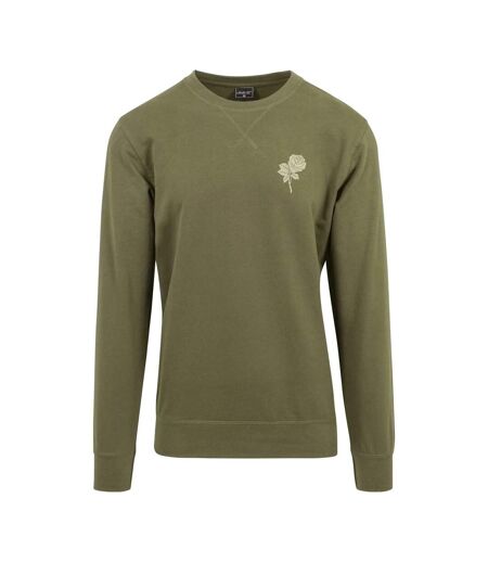 Mens Wasted Youth Crew Neck Sweatshirt Olive Mister Tee
