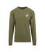 Mens Wasted Youth Crew Neck Sweatshirt Olive Mister Tee-1