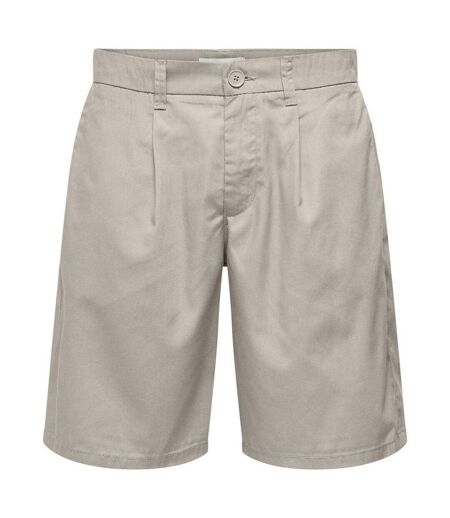 Mens Chino Shorts Silver Only And Sons