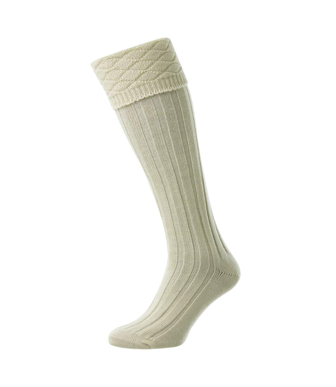 HJ Hall - Chaussettes Kilt Homme Premium Laine Motif Losanges Hautes-2