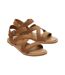 Womens/ladies sloane leather sandals tan Toms