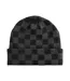 Bonnet Motif/style Damier Adulte Noir Charbon Beechfield-1