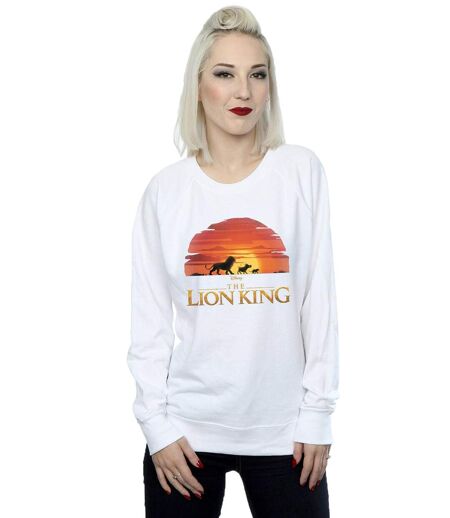 Disney Sweatshirt logo Sunset Le Roi Lion Movie Femme/Ladies (Blanc) - UTBI22168