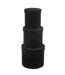 Lot de 3 Boîtes de Rangement Rondes Vaughn 27cm Noir-2