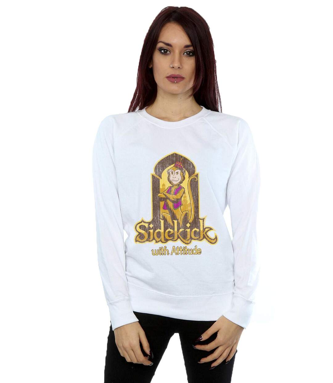 Disney - Sweat ALADDIN MOVIE ABU SIDEKICK WITH ATTITUDE - Femme (Blanc) - UTBI5438-2