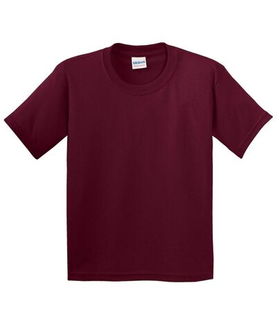Youth Unisex Heavy Cotton T-shirt Maroon Gildan