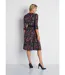 Robe courte ceinturée col rond en maille-2