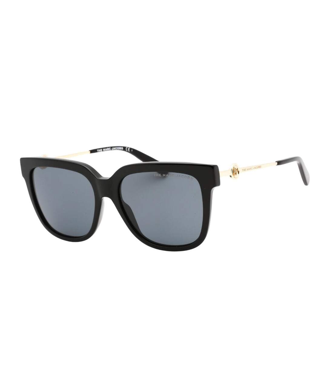 Womens/ladies Rectangular Sunglasses One Size Black Gold Marc Jacobs-2