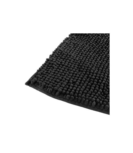 Tapis de Salle de Bain Chenille 50x80cm Noir