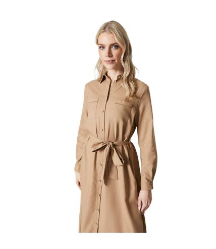 Robe chemisier utility femme brun-beige Principles