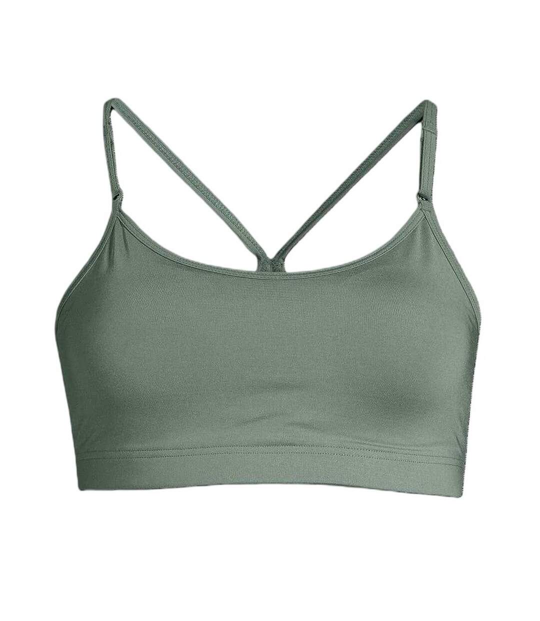 Brassière De Sport Motif/style Sans Coutures Femme Vieux Vert Casall-1