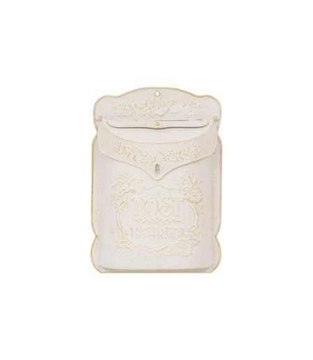 Boîte aux Lettres Déco en Métal Tino 40cm Blanc