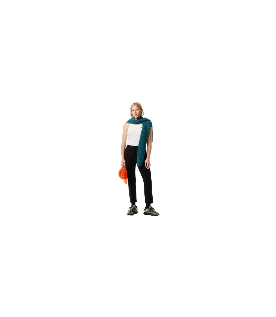 Chino Femme Noir Lacoste-1