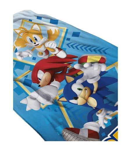 Sonic The Hedgehog Bounce Cotton Beach Towel (Blue/Multicolored) - UTAG3227