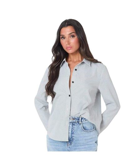 Chemise Manches Longues Motif/style Fines Rayures Femme Noir Blanc I Saw It First