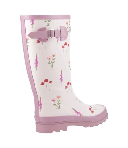 Bottes De Pluie Wildflower Femme Rose Cotswold