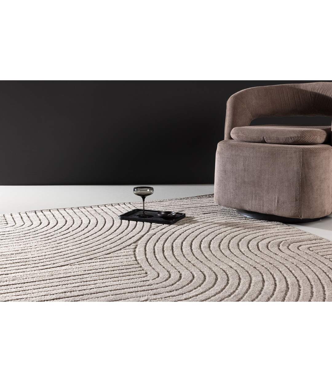 Tapis Déco Vince Solar 240x340cm Marron-5