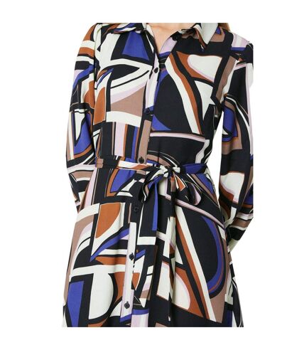 Principles Womens/Ladies Abstract Belt Shirt Dress (Brown) - UTDH6712