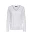 T-shirt Manches Longues Blanc/Doré Femme Pieces Milona - L-1