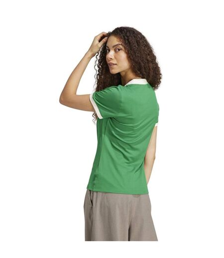 Womens/ladies Originals Trefoil V Neck Short-sleeved T-shirt Green Adidas