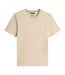 Mens Embroidered Logo Crew Neck T-shirt Sand Beige Tommy Hilfiger-2