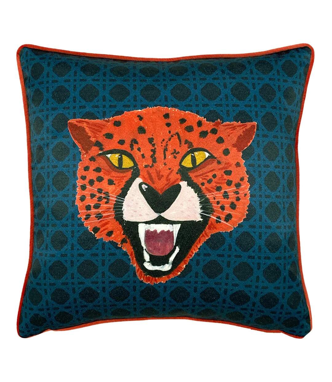 Untamed cheetah cushion cover one size blue Furn-1