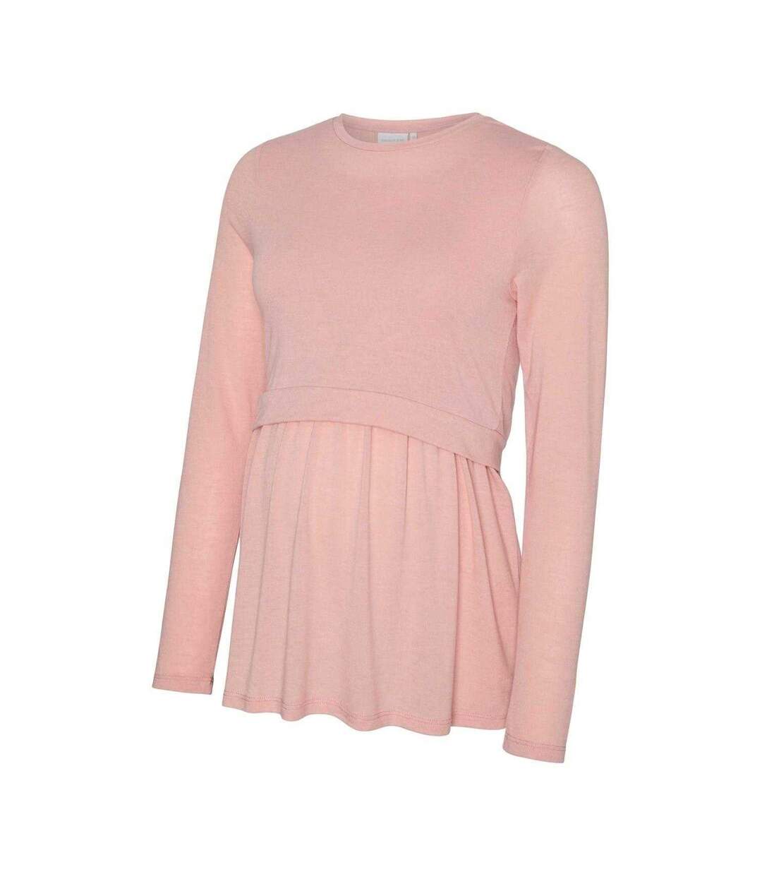 Womens/ladies Maternity Puff Sleeve Top Rosette Mamalicious-2