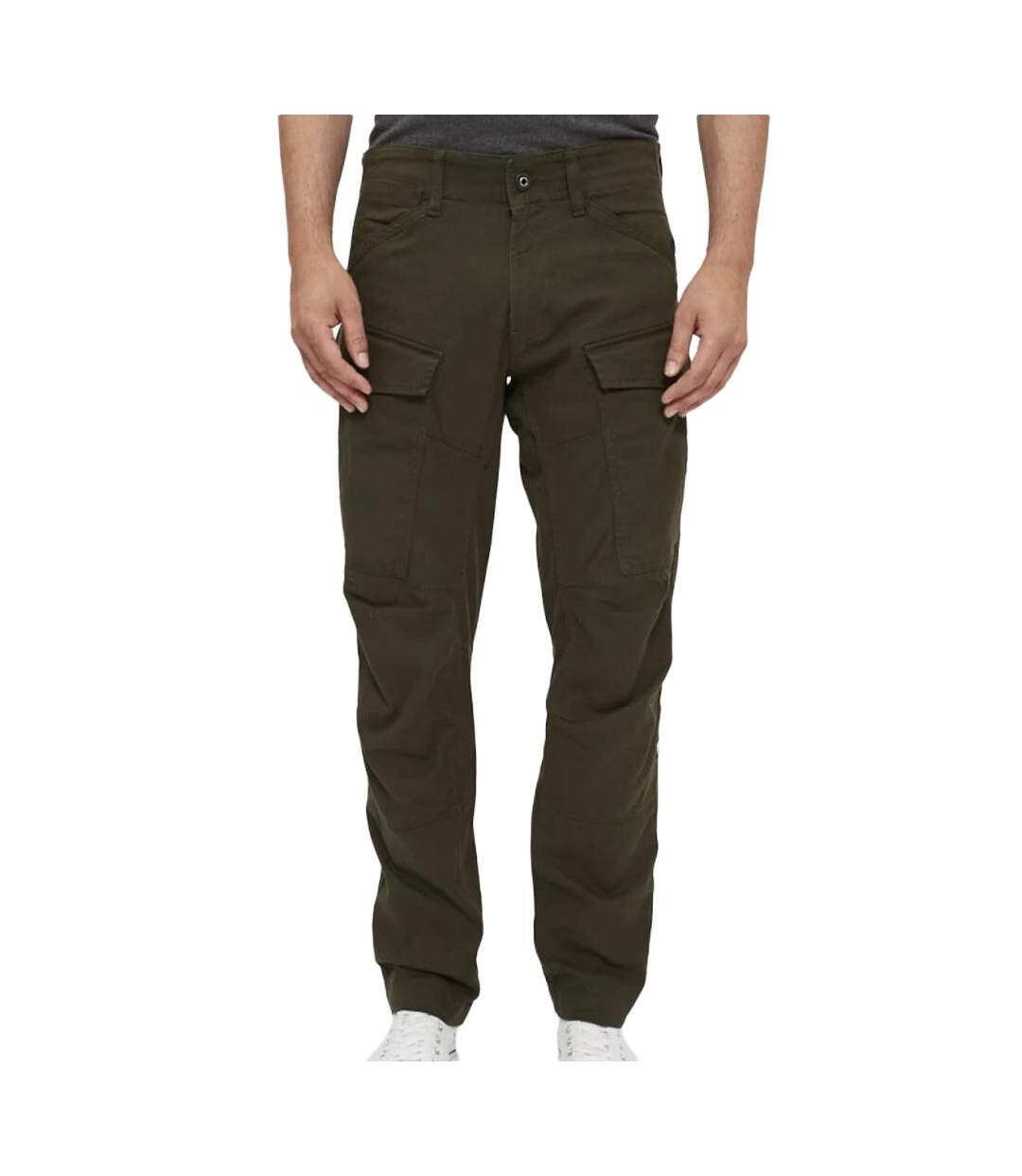 Pantalon fluide cargo kaki homme g-star raw regular tapered-1