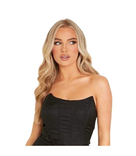 Robe Courte Motif/style Détail Corset Femme Noir Missy Empire