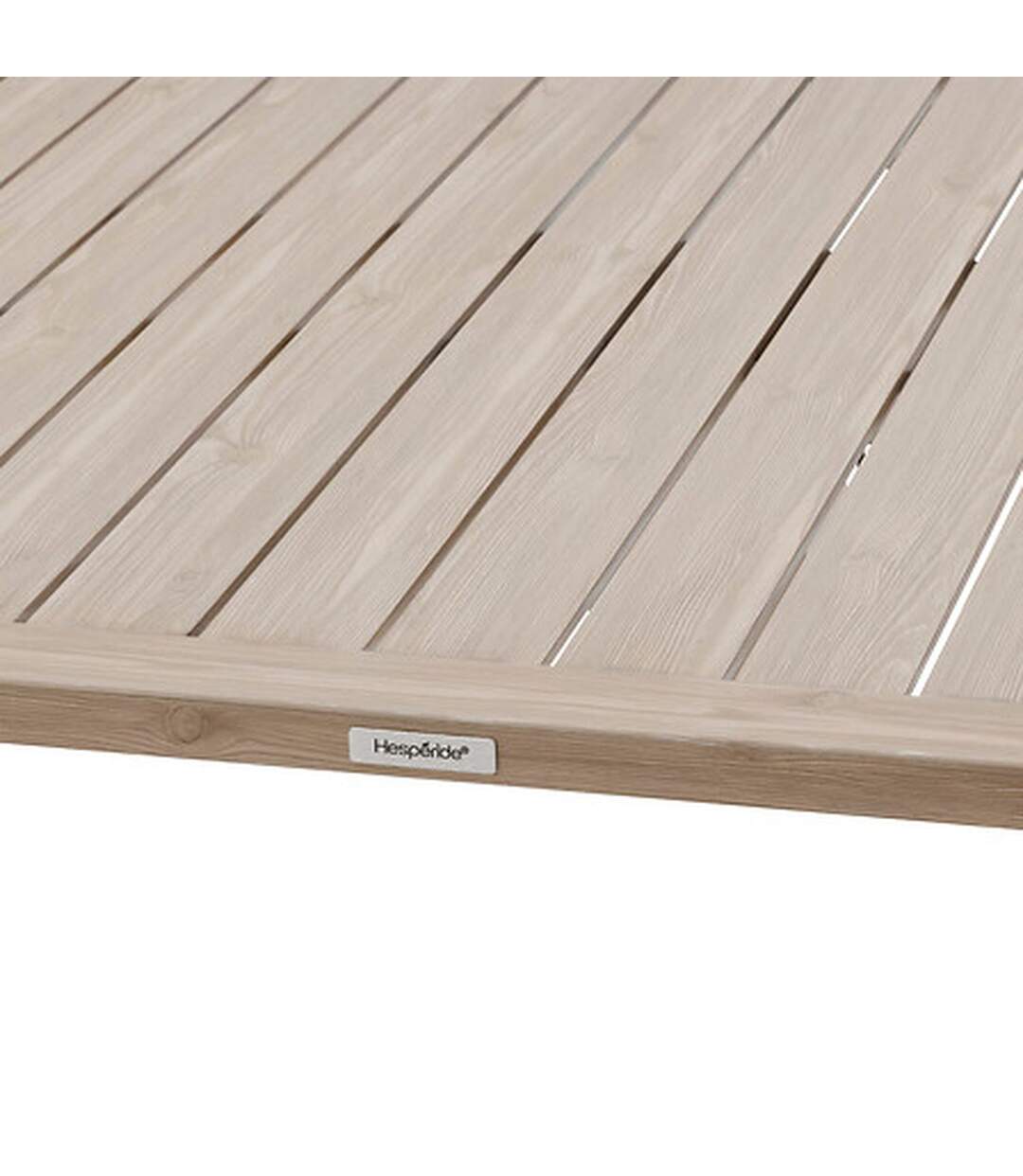 Table de jardin relevable rectangulaire en aluminium SALIMIA - Argile et lin-5