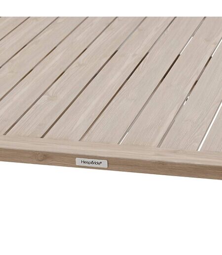 Table de jardin relevable rectangulaire en aluminium SALIMIA - Argile et lin