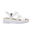 Sandales Style Rayures Contrastées Femme Blanc Rieker-3