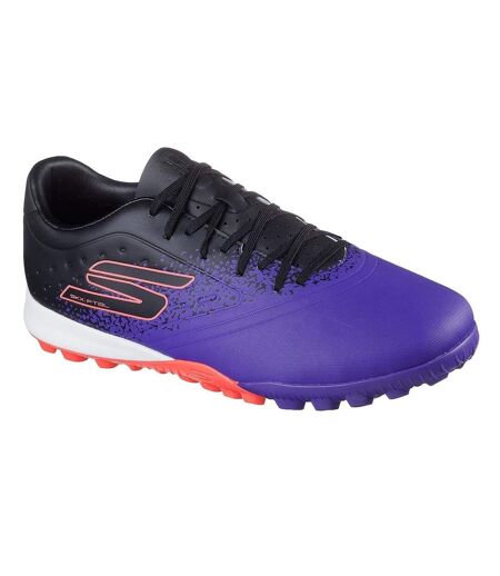 Mens Razor Snug Fit Artificial Ground Football Boots Purple Black Skechers