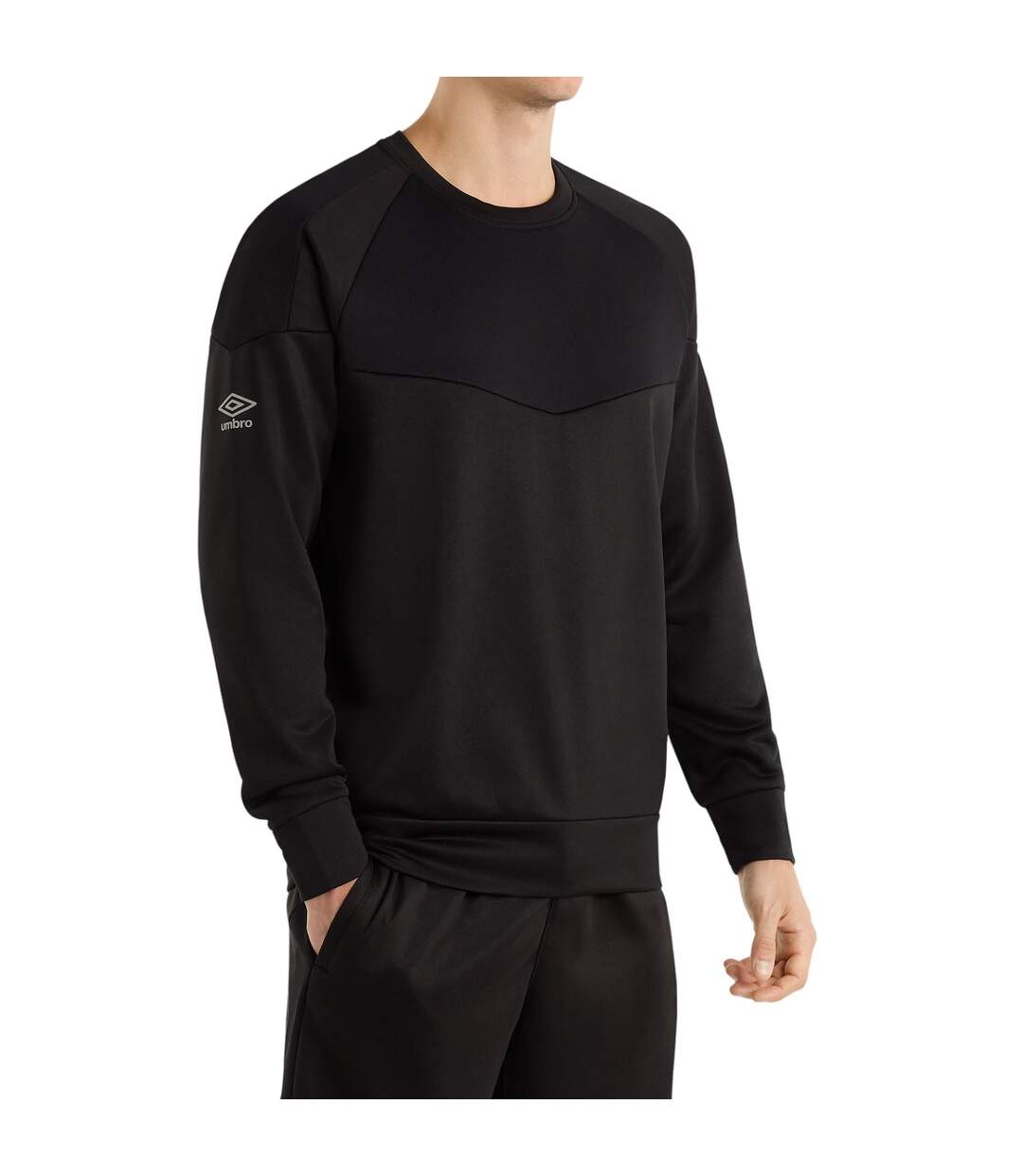 Mens sportswear sweatshirt black Umbro-1