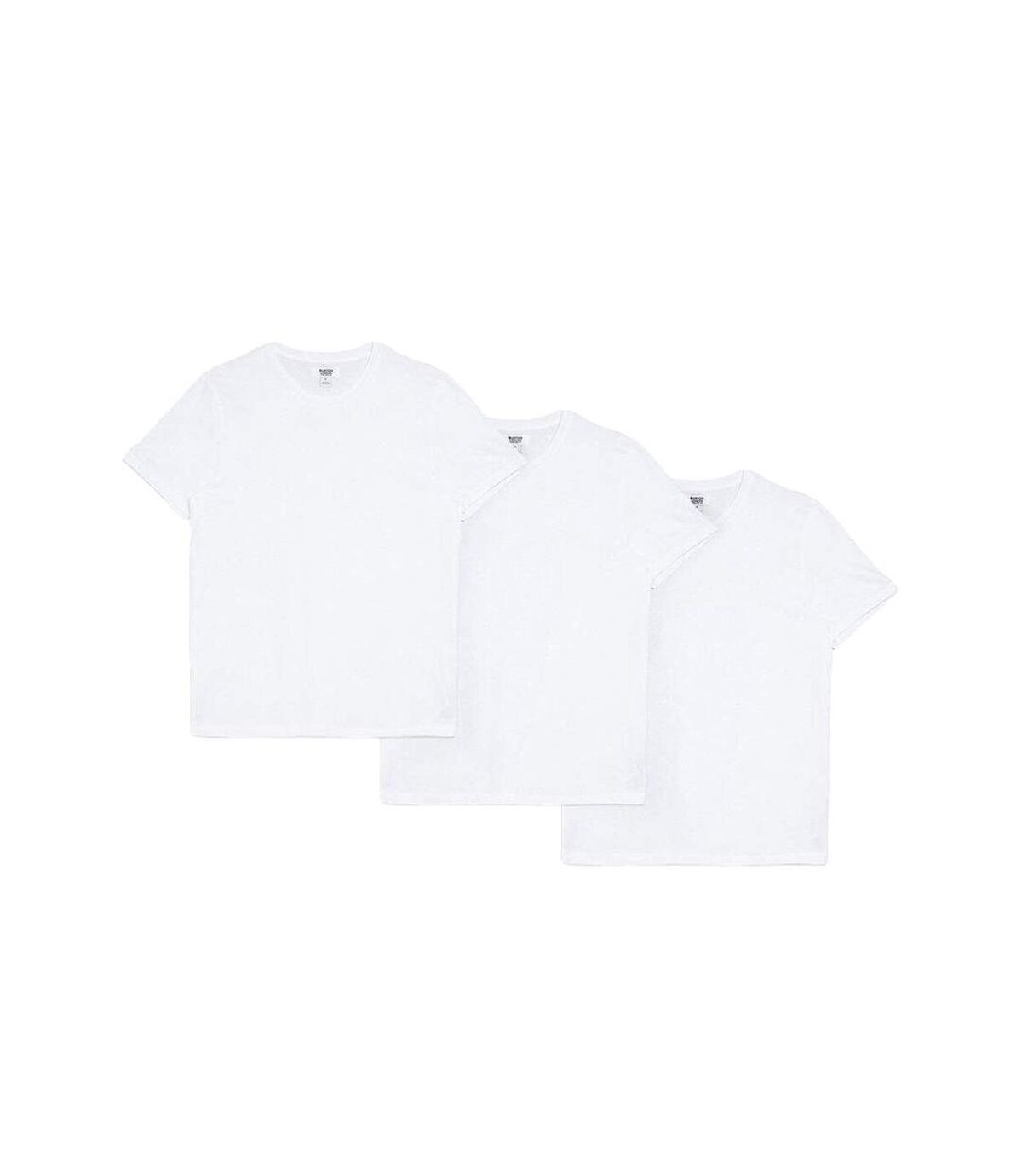 Burton Mens Crew Neck T-Shirt (Pack of 3) (White)