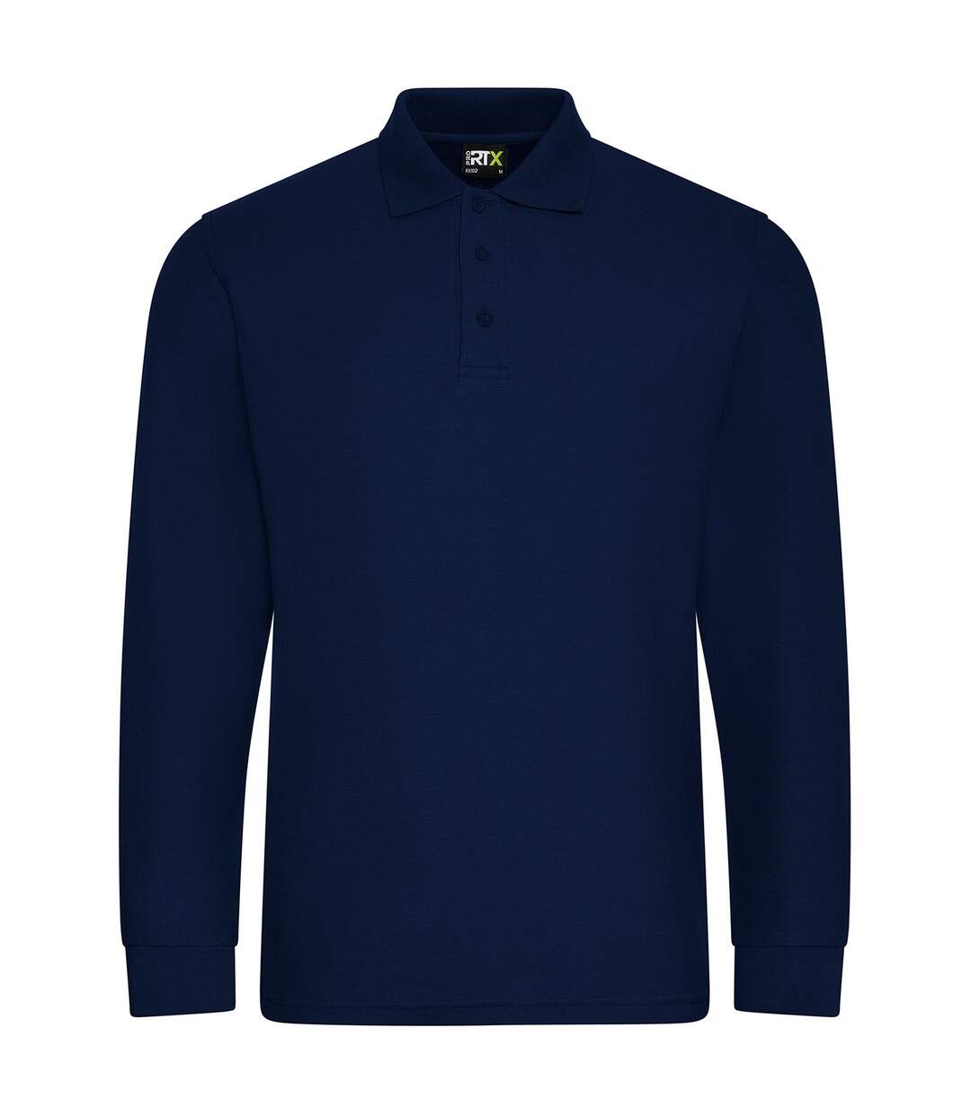 Mens Piqué Long-sleeved Polo Shirt Navy PRO RTX-1