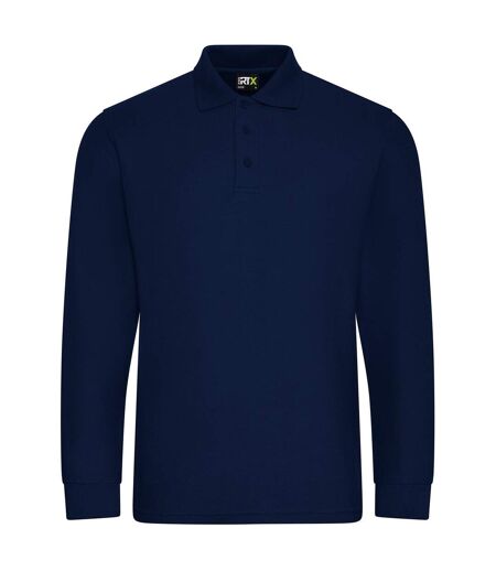 Mens Piqué Long-sleeved Polo Shirt Navy PRO RTX