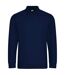 Mens Piqué Long-sleeved Polo Shirt Navy PRO RTX-1