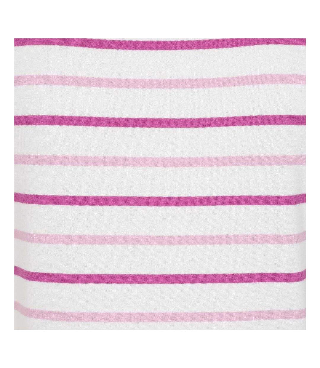 T-shirt Motif/style Blocs De Couleurs En Rayures Breton Femme Rose Lazy Jacks-4
