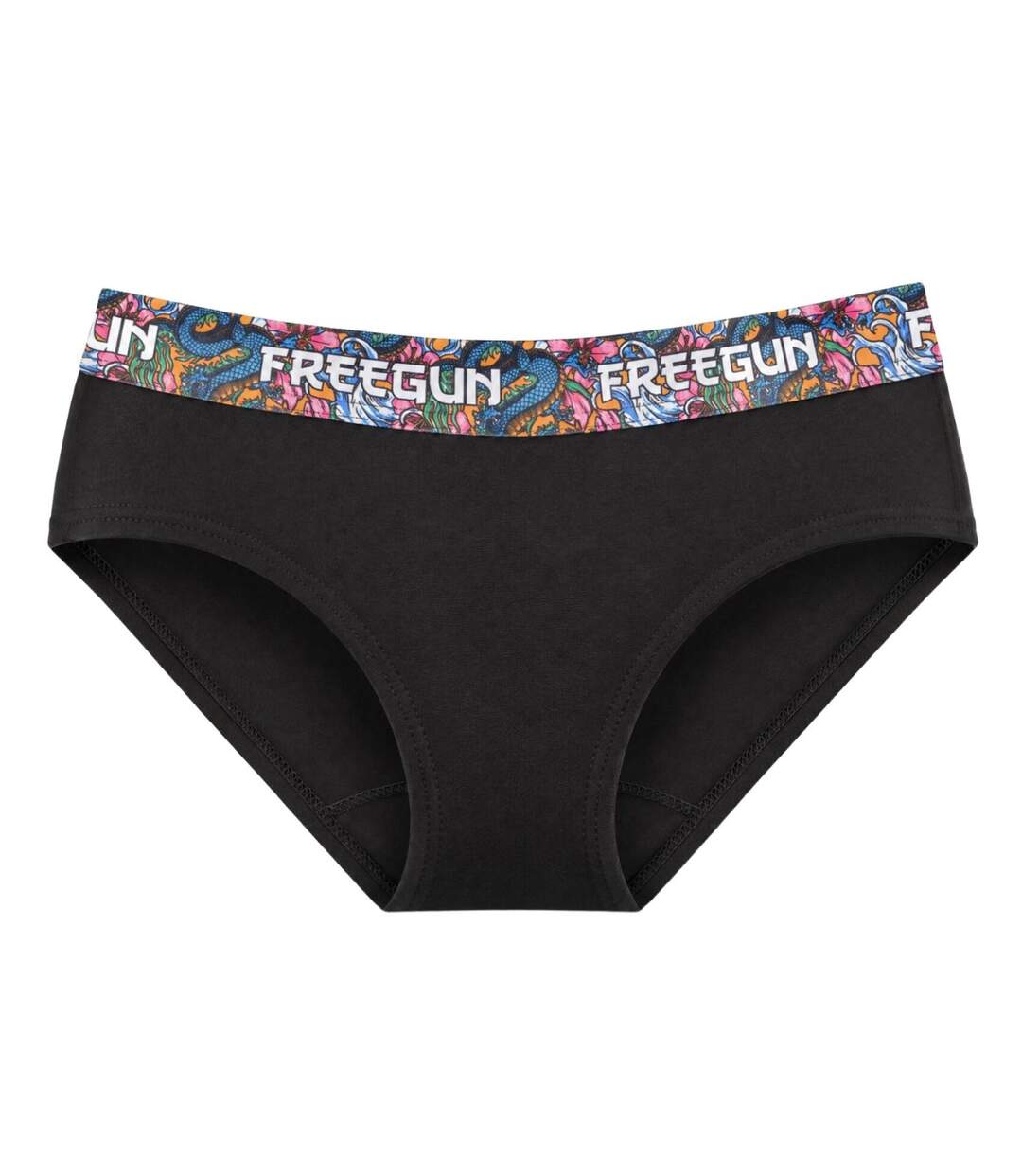Lot  3 culottes femme en coton uni et ceinture imprimée Freegun-4
