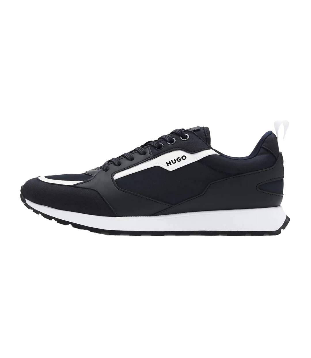 Mens Icelin Leather Trainers Dark Blue Hugo-2